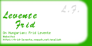 levente frid business card